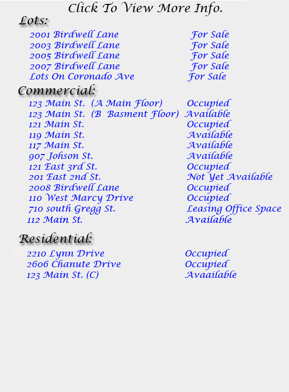 Properties Available